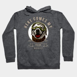 Frida the Mexican Rescue Dog Engraving Hoodie